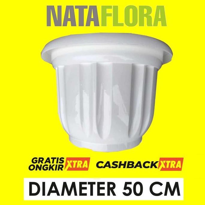 Pot 50 Cm Putih Jumbo Besar Untuk Tabulampot Termurah Di Pondok Gede