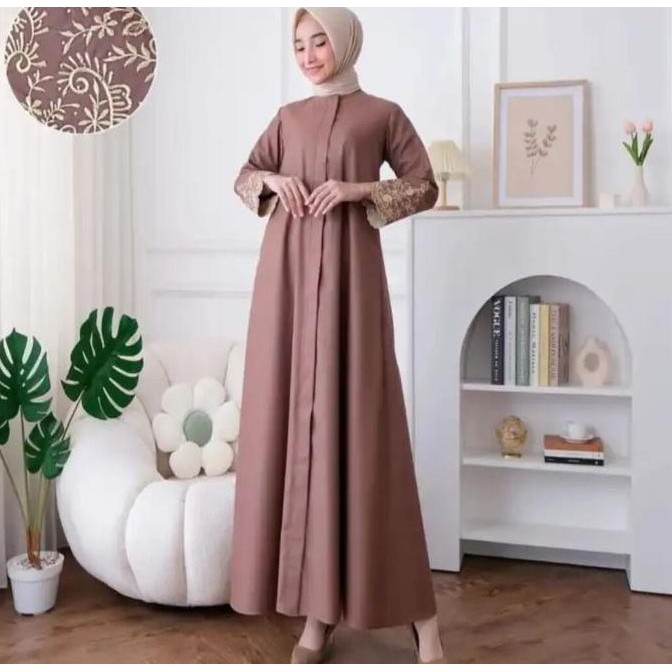 (Good) gamis toyobo terbaru super cantik bahan toyobo mix bordir baju pesta