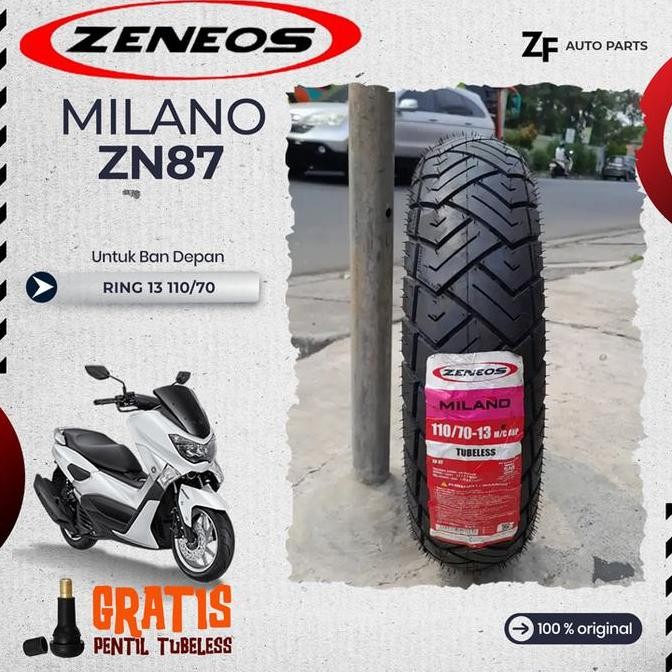 Sepasang Ban Motor Nmax Zeneos Milano Ring 13 Tubeless Depan Belakang Nmax