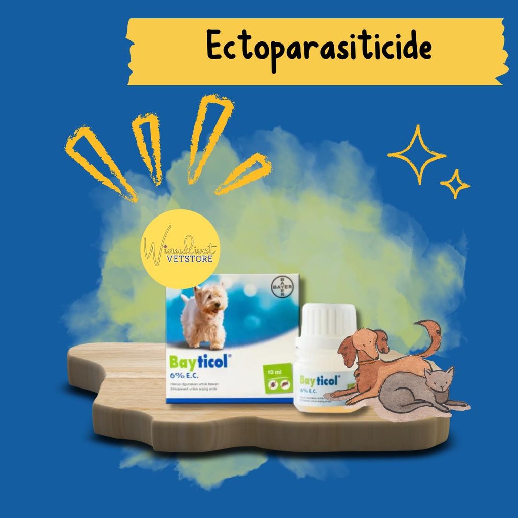BAYTICOL 6%- Obat Kutu,Pinjal,Caplak, Pinjal pada Anjing- ORIGINAL-Winadivet store