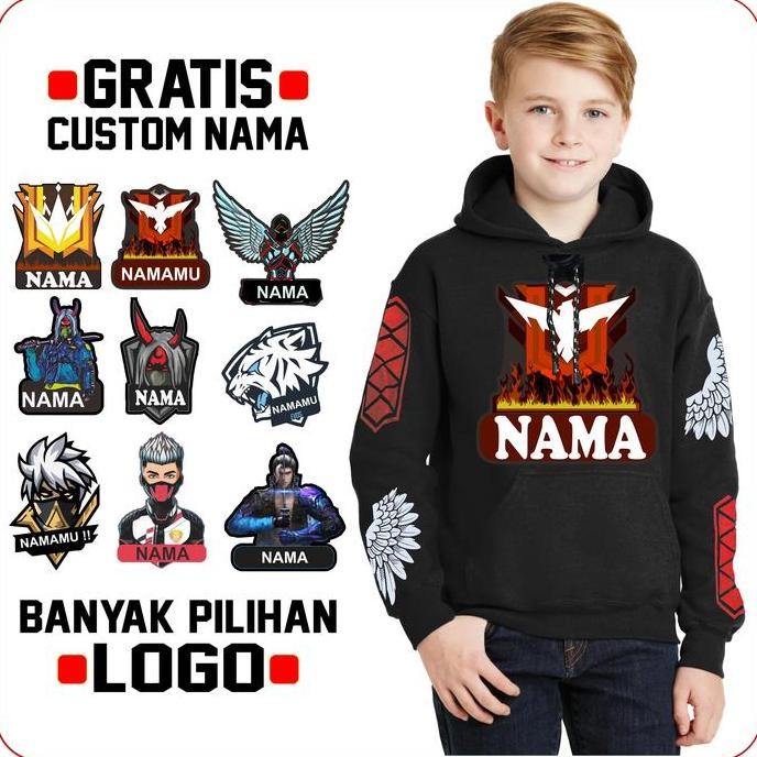 Jaket Free Fire Heroic Angel Hoodie Gaming Ff Anak