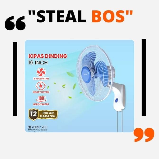 Promo wallfan aoyama 16 inch/wall fan aoyama 16 inch/kipas dinding aoyama 16 COD