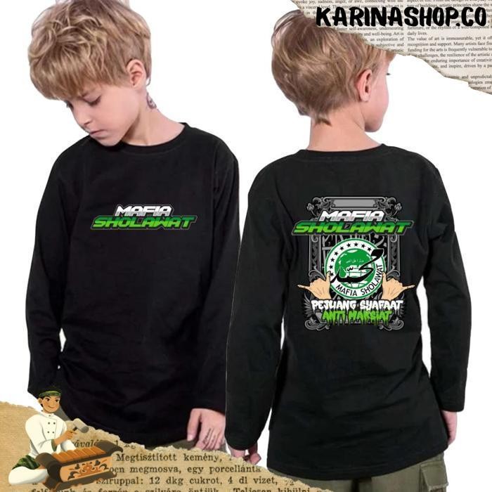 [Real] Baju Kaos Anak Lengan Panjang Mafia Sholawat Mafis Katun Dsp 1