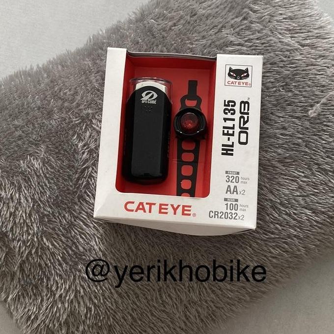 Promo Lampu Sepeda Depan Belakang Cateye HL-135 + Orb COD