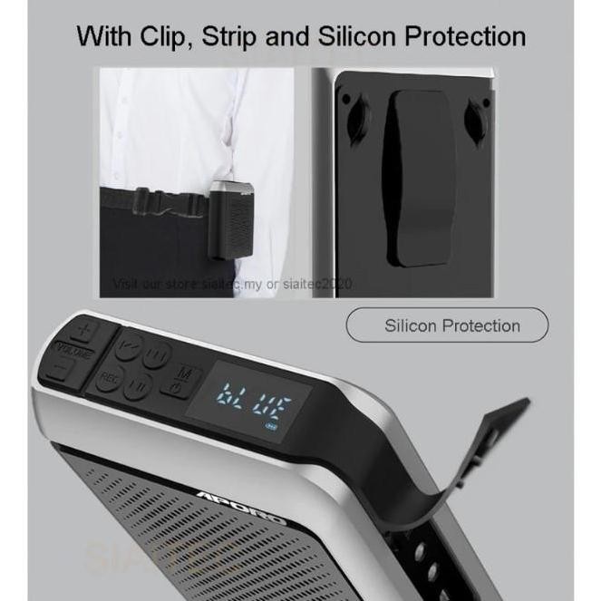 TERMURAH - Speaker pinggang wireless mic headset multifungsi bluetooth Aporo T18