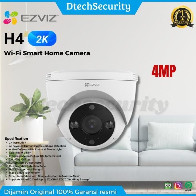 EZVIZ H4 POE 3MP IPCAM EZVIZ POE VIEW ANGLE 106 INDOR