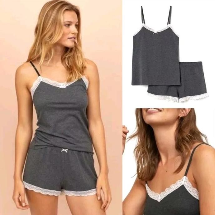 SETELAN TIDUR H&M CAMISOL PIYAMA BAJU HNM HM LINGERI (ZARA MANGO M&S