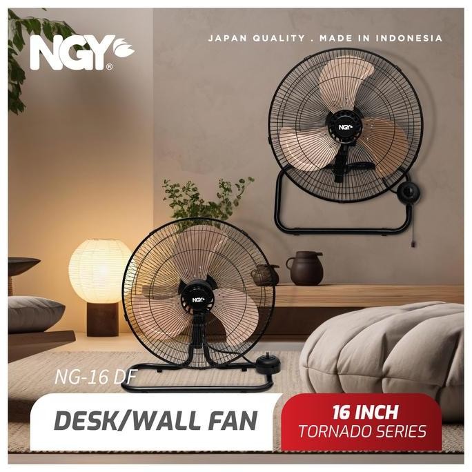 PROMO - NGY Desk Wall Fan Tornado / Kipas Angin Lantai Dinding 16 inch | NGY-16DW NAGOYA