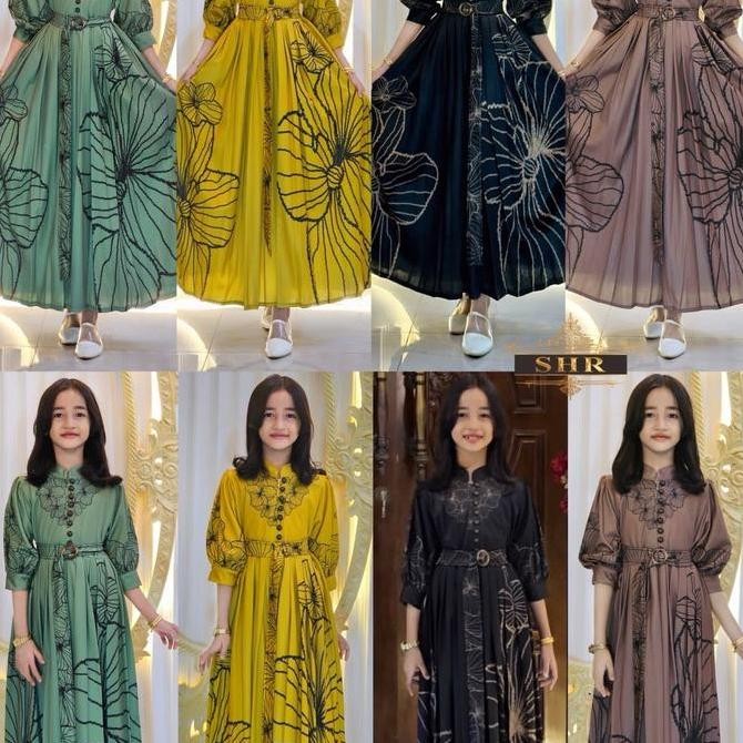 TERBARU - SHR terbarudress bunga kipas mom&kids couple