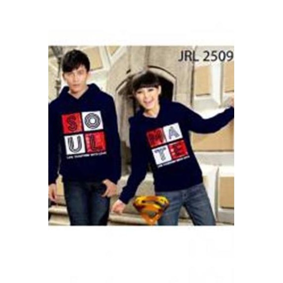 PROMO DISKON - 608 BAJU PASANGAN ( COUPLE ) JAKET TOPI COUPLE SOUL MATE, BAHAN BEBYTE