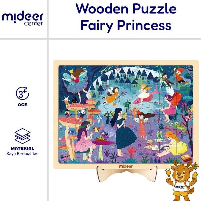Wooden Standing Puzzle - Fairy Princess Jigsaw Puzzle Dunia Peri Anak Perempuan PEM