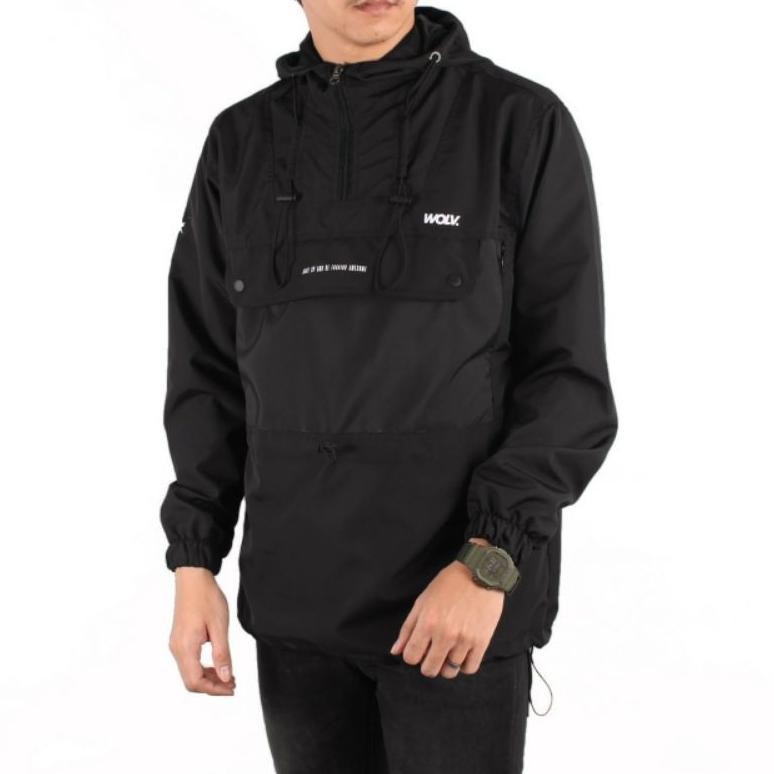 Wolv Cagoule Jacket Snow Dope Black