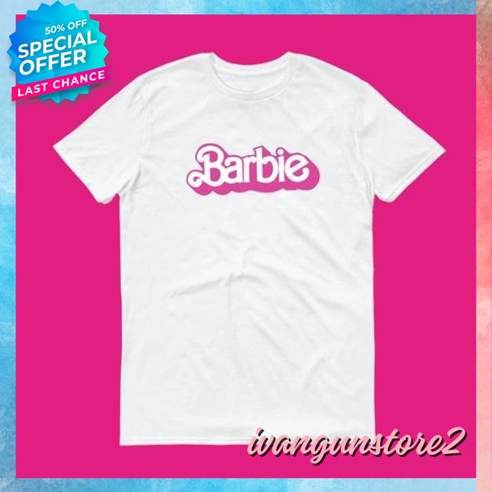 KAOS TSHIRT BAJU OBRAL MURAH COMBED 30S DISTRO PINK BARBIE LIVE ACTION THE MOVIE KEN POLOS CUSTOM IN