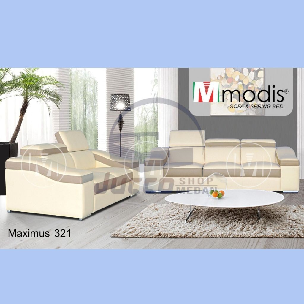 [ JUCCO ] Sofa Modis Maximus 321 Dudukan - Sofa Tamu Minimalis Mewah Head Rest - Sofa Tamu Modis Mur