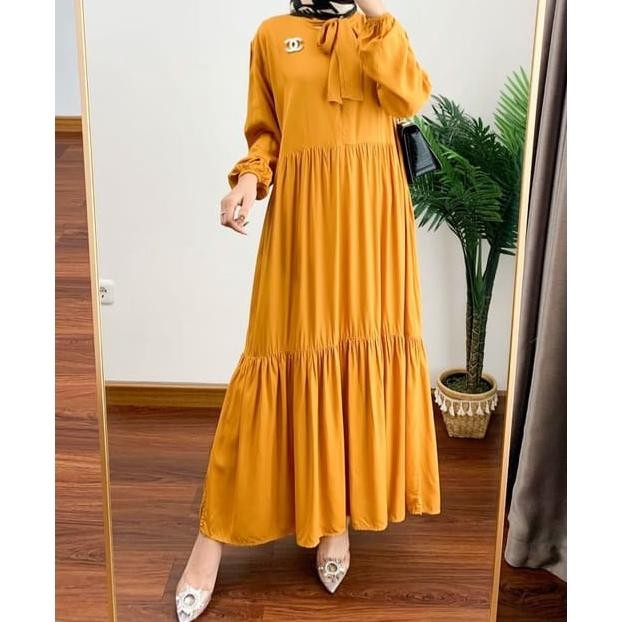 Gamis Hera Midi Dress Wanita Best Seller