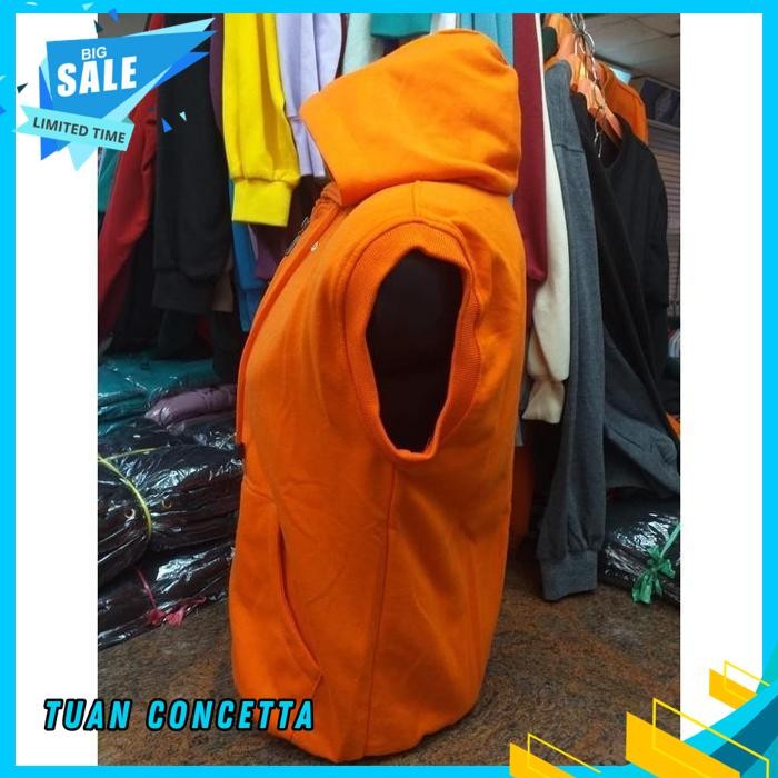 JAKET HOODIE ROMPI RESLETING SLETING ZIPPER ZIPER DISTRO OREN ORANGE LEKBONG SINGLET OLAHRAGA GYM PO