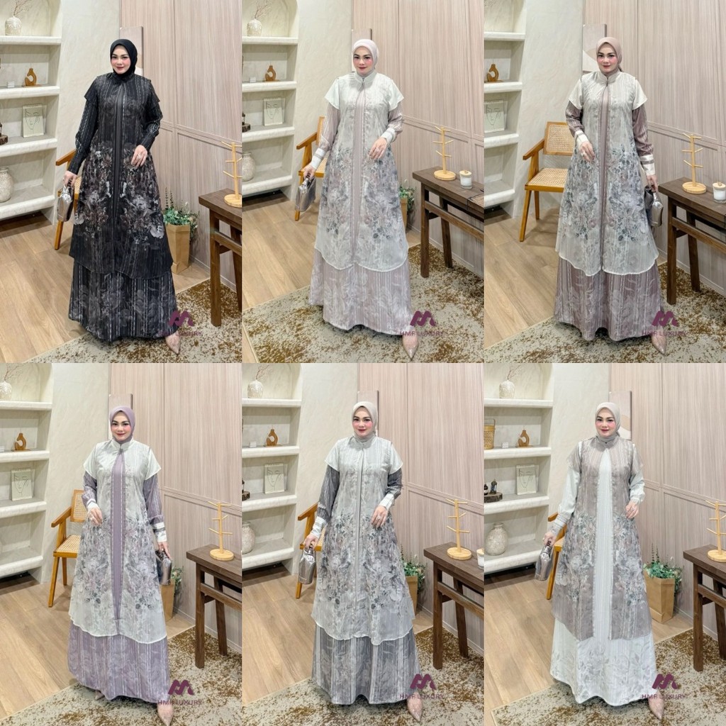 LuxuryFashion READY GAMIS DRESS WANITA SESHA NEW 2IN1 VOL 4 BY HMF LUXURY BEST SELLER