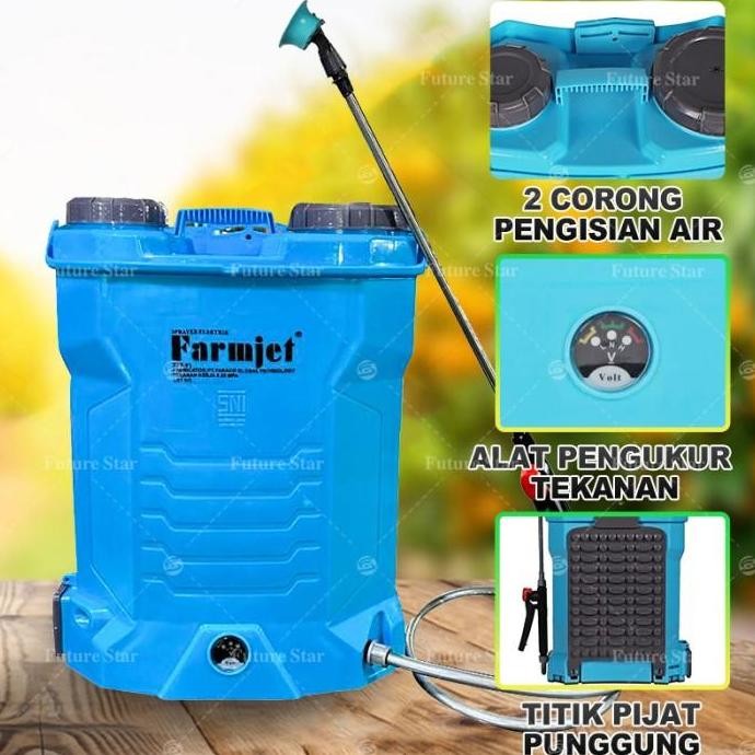 Sni Merek Farmjet Guarantee Original  Sprayer Elektrik Tangki 16 Liter Alat Semprot Tangki Semprotan