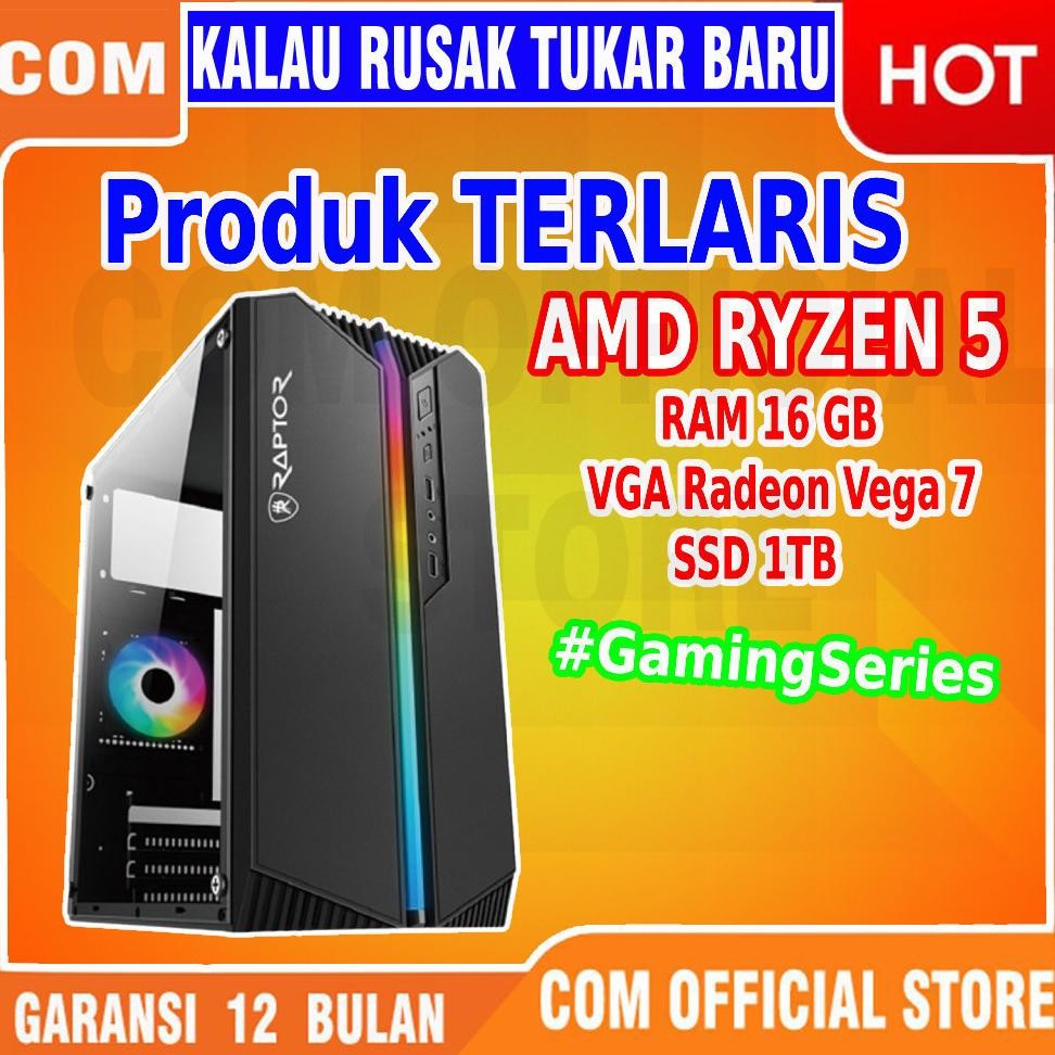 NEW PC Gaming Fullset Amd Ryzen Ryzen 3 / 5 5600G lengkap Computer Komputer Full set Cpu 4600G MANTA