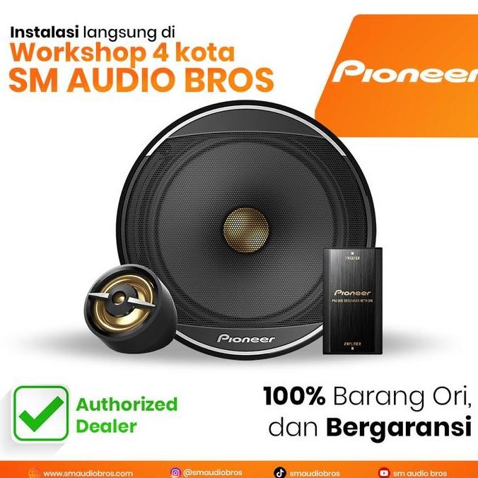 Pioneer TS A1608C Speaker 2Ways Komponen 6.5 Inch