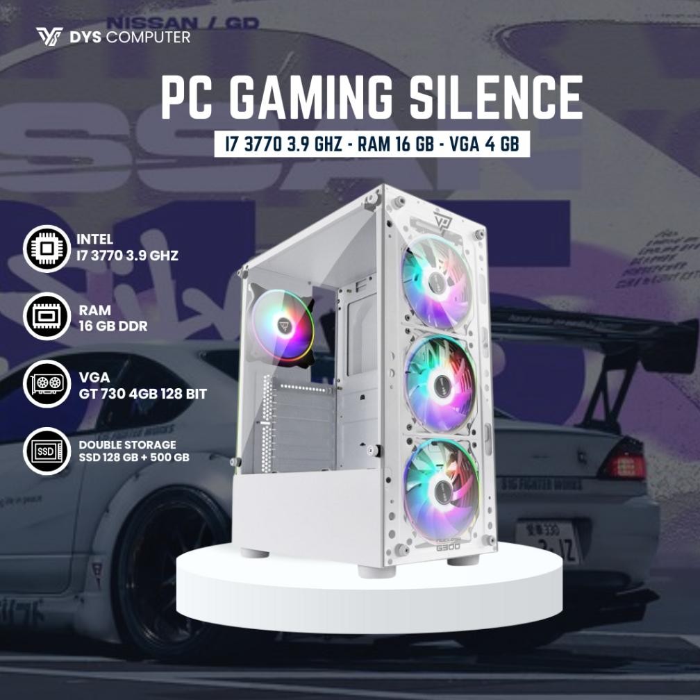 NEW PC CPU I7 Gaming Editing Desain I7 / 16GB / 500GB / SSD / Silence