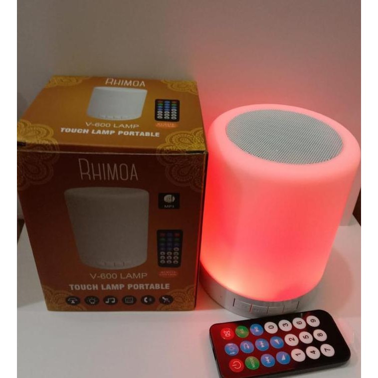 Speaker Bluetooth Speaker Rhimoa V600 Lampu + Remote Original