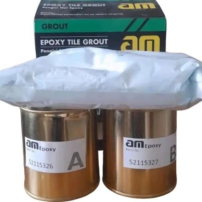 Terbaik Am 55 White Epoxy Tile Grout Pengisi Nat 100% Ori