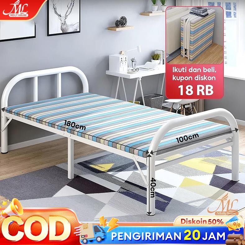 Ranjang Lipat Tempat Tidur Lipat Kasur Lipat Folding Bed Ranjang Tidur Lipat Ranjang Besi Lipat