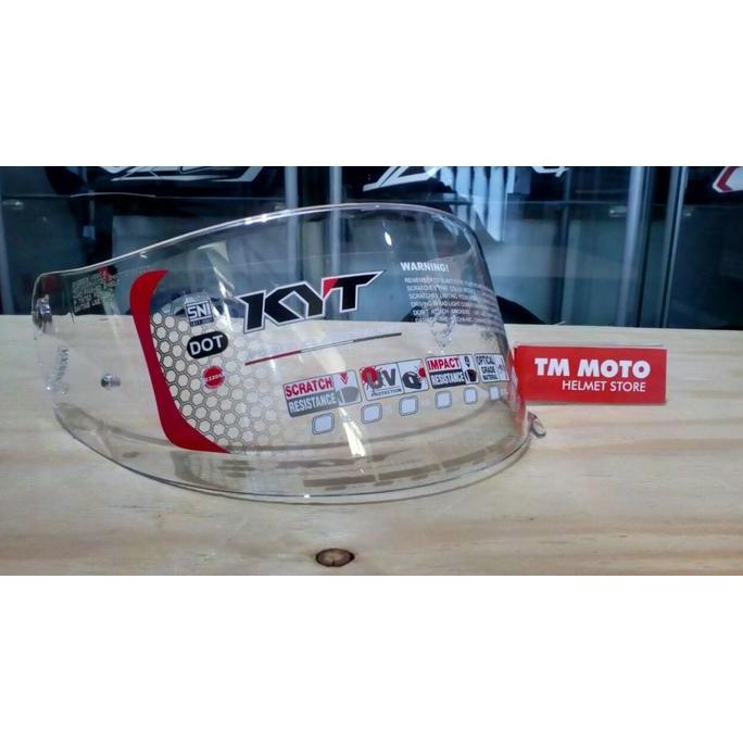 TERMURAH - Visor Clear - Flat KYT K2rider / R10 / RC7 ( Ready Pinlock )