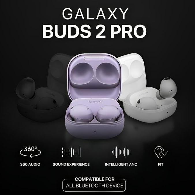 [100% Original] Headset Samsung Galaxy Buds 2 Pro Wireless Sports Headset Bluetooth 24bit Hi-Fi Soun