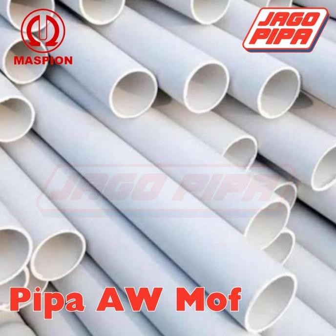 (Expert) Maspion Pipa AW 3/4 Inch Putih MOF PVC 4 Meter Paralon 3/4" PUTIH