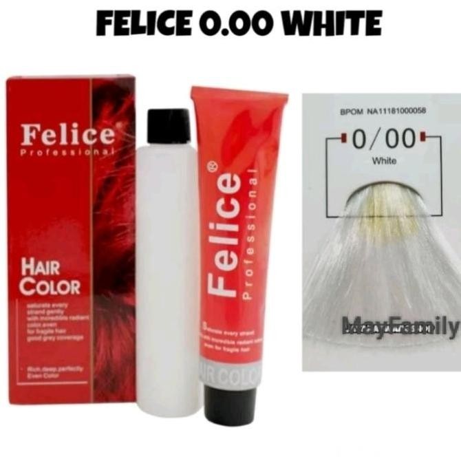 felice hair color 0.00 white putih uban