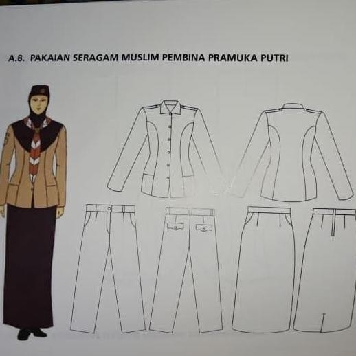 (Expert) baju pramuka wanita/baju pdu pramuka wanita