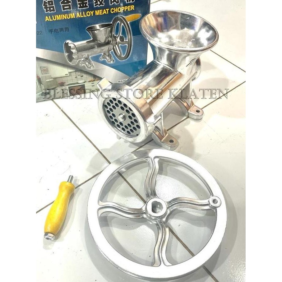 Ready oke] GILINGAN DAGING MANUAL 22 ALUMINIUM / GILINGAN KACANG / PELET / MAGOT