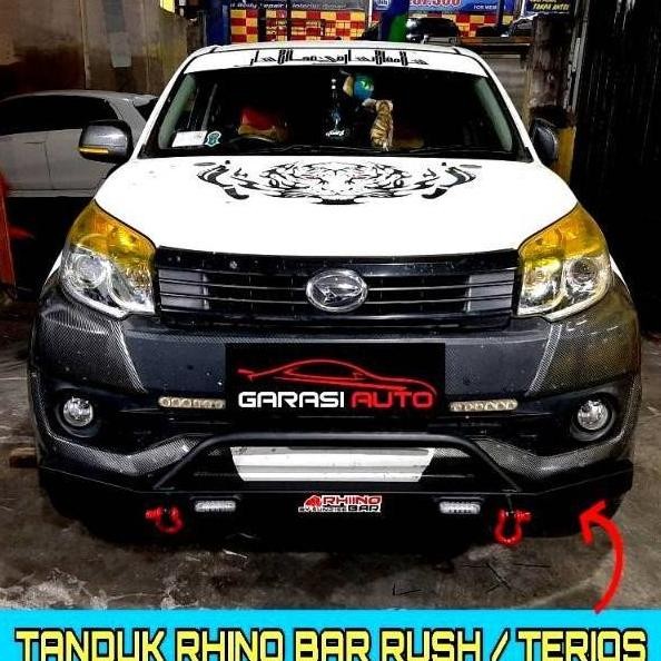 Tanduk Depan Towing Bar Rhino Bumper Guard Rush Terios Lama 2005 -2017 With Led Drl Otomotif