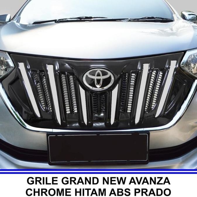GRILL GRAND AVANZA XENIA 2016 2017 2018 PRADO HITAM CHROME PLASTIK