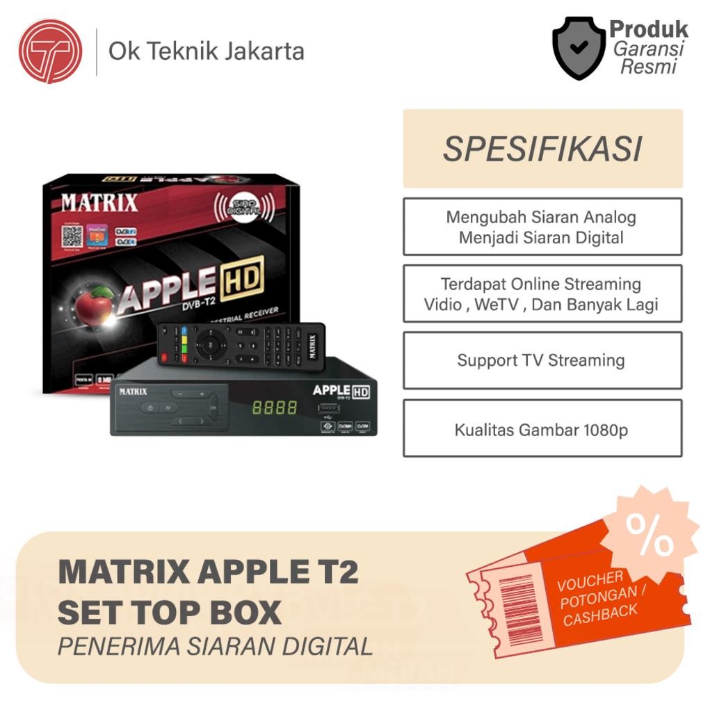 Er-6 [Bisa Cod]  Set Top Box Tv Digital Matrix Dvb T2 Apple Hd Ews / Set Top Box Matrix / Stb Tv Dig
