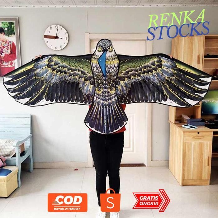 LI34 260cm Layang Layang Naga Besar 3D Layang-Layang Naga Jumbo Kartun Untuk Olahraga Anak Dan Dewas