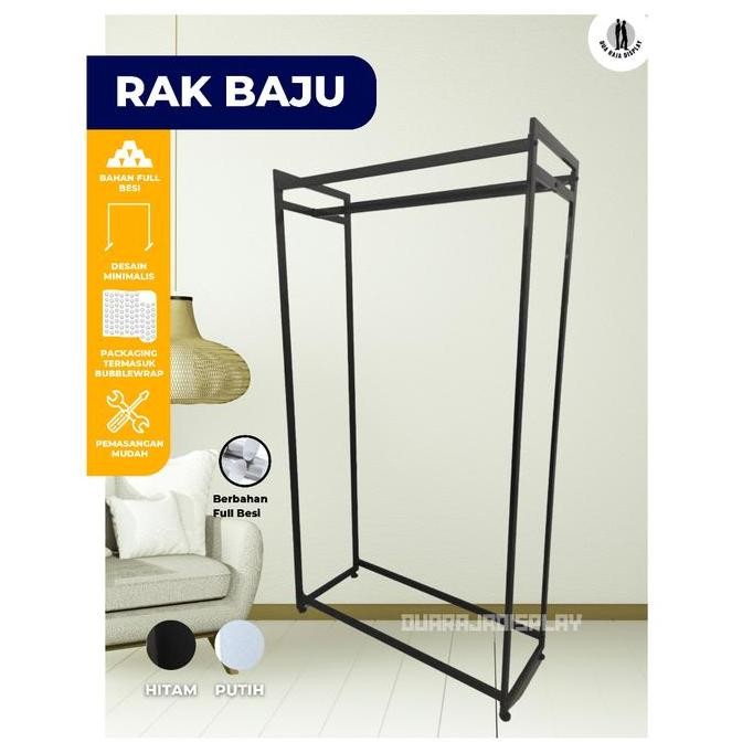 Drj - Gawang Baju Rak Gantungan Baju Full Kotak Gamis - Gawang Baju Besi - Rak Baju Besi - Gamis - G