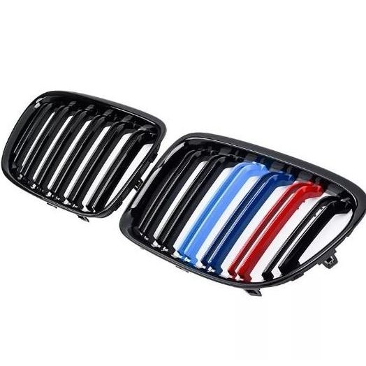 BMW Grill Kidney Grille Hidung Kap Double Slat Glossy M Color E84 X1