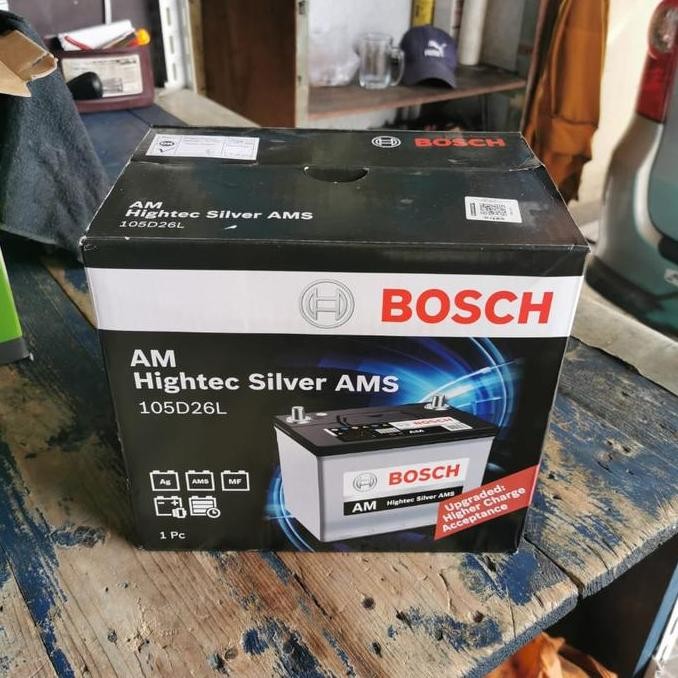 TERBARU - Aki Alphard / Bosch Silver AMS 105D26L / 80D26L / 12V85Ah/ Aki Pajero