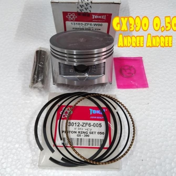 TERBARU - GX390 0.50 Piston Ring Pen Circlip Assy Honda GX-390 GX 390 050 Tokei
