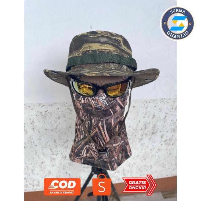 gd-90 NLD-1419 TOPI RIMBA CAMO DAN MASKER NINJA MODEL TERBARU ORIGINAL IMPORT Premium Berkualitas