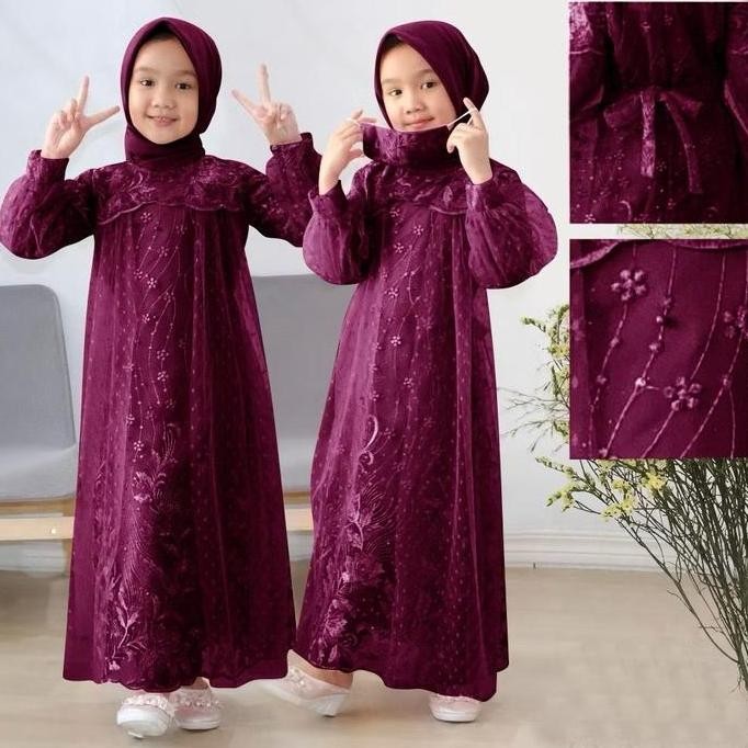 KidsFashion_Store Bisa Bayar Di tempat ( COD ) gamis anak perempuan Liana 3-11tahun / gamis anak 8-1