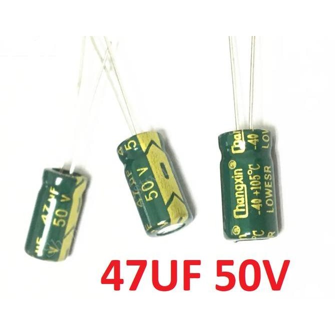 Ready oke] Kapasitor Capacitor ELCO Polar 47uf 50v 47uf 50 V 47 mikro 50 volt