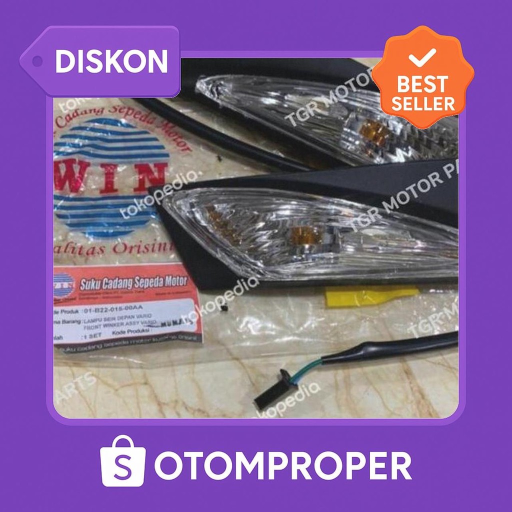 LAMPU SEN / SEIN ASSY DEPAN VARIO CW 110 Karbu Merk Win 1Set