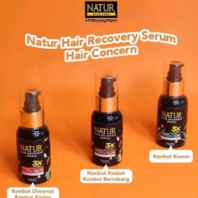 natur hair recovery serum olive oil vitamin rambut kering
