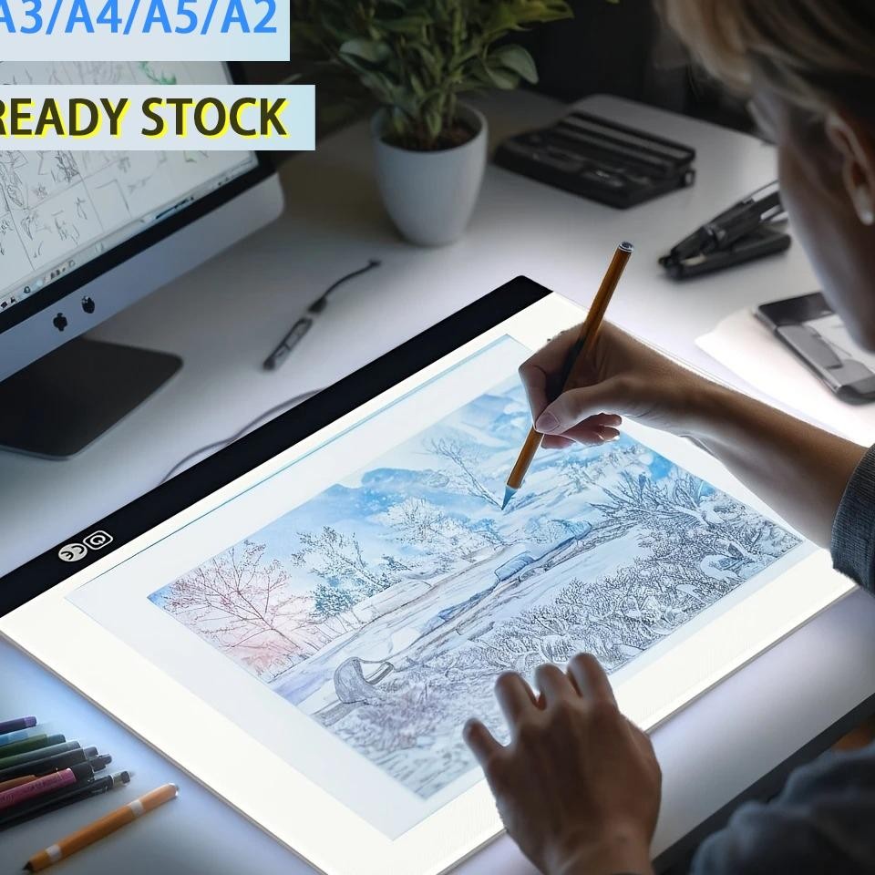 A3 A4 A2 A5Trace Board Drawing Tracing Copy Board Papan Jiplak Led Lht Pad Three Step Dimmer Menggam