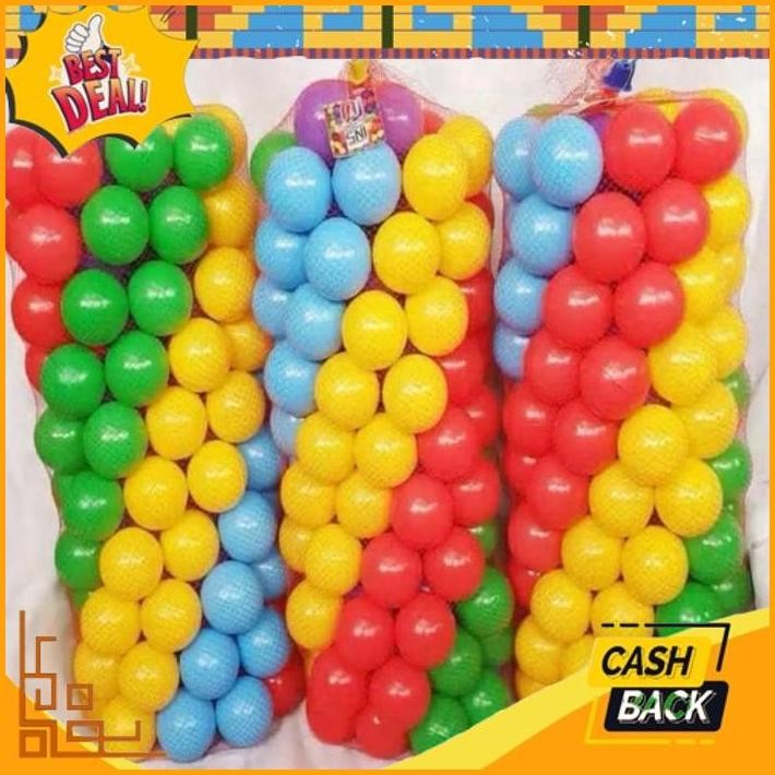 Siap Dikirim 100 Pcs Bola Mandi Anak Bola Jaring Warna Warni