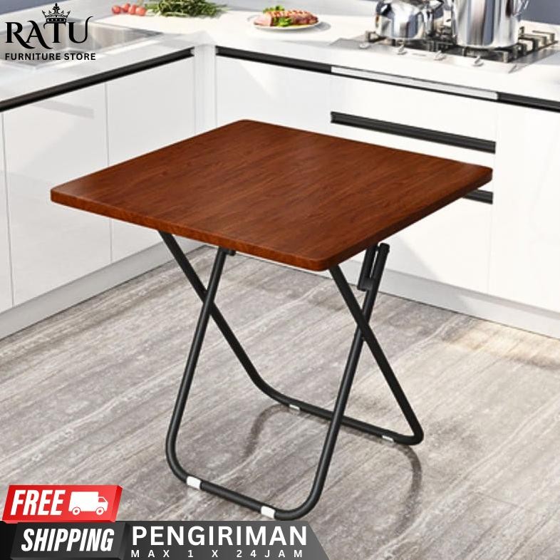 Meja Makan Lipat Meja Makan Kayu Cafe Meja Restoran kursi lipat portable Ratu Furniture Store